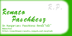 renato paschkesz business card